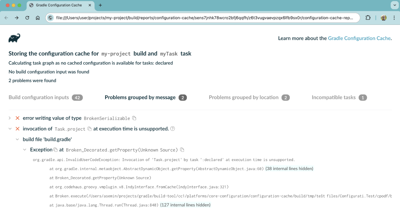 configuration cache 5